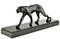 M. Font, Art Deco Skulptur eines Panthers, 1930, Metall auf Marmorsockel 4