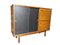 Credenza in legno di teak e similpelle nera di G. Coslin per 3v Arredamenti, Italia, anni '60, Immagine 7