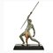 Demetre H. Chiparus, Art Deco Man with Spear, 1934, Metal on Black Marble Base 1