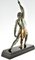 Demetre H. Chiparus, Art Deco Man with Spear, 1934, Metal on Black Marble Base 8
