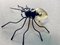 Mid-Century Italian Modern Metal and Glass Spider Wall Lamp, 1950s 2