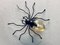Mid-Century Italian Modern Metal and Glass Spider Wall Lamp, 1950s 1
