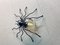Mid-Century Italian Modern Metal and Glass Spider Wall Lamp, 1950s 3