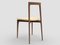 Modern Linea 605 Grey Chair in Beige Leather and Wood by Collector Studio 3