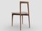 Modern Linea 613 Grey Chair in Leather and Wood by Collector Studio 3