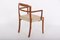 Chair with Armrests in Teak with Padded Seat by Ole Wanscher for A.J. Iversen, 1960s, Image 2