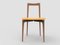 Modern Linea 619 Grey Chair in Yellow Leather and Wood by Collector Studio 2