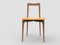 Moderner Linea 619 Grauer Stuhl aus gelbem Leder und Holz von Collector Studio 2