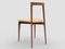 Modern Linea 619 Grey Chair in Yellow Leather and Wood by Collector Studio 3