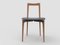 Modern Linea 624 Grey Chair in Blue Leather and Wood by Collector Studio, Image 2