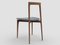 Modern Linea 624 Grey Chair in Blue Leather and Wood by Collector Studio 3