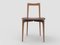 Sedia moderna Linea 625 grigia in pelle e legno di Collector Studio, Immagine 2