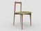 Modern Linea 631 Grey Chair in Green Leather and Wood by Collector Studio, Image 1