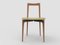 Moderner Linea 631 Grauer Stuhl aus Grünem Leder & Holz von Collector Studio 2