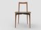 Modern Linea 632 Grey Chair in Green Leather and Wood by Collector Studio 2