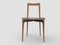 Moderner Linea 632 Grauer Stuhl aus Grünem Leder & Holz von Collector Studio 2