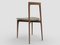 Modern Linea 632 Grey Chair in Green Leather and Wood by Collector Studio 3