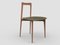 Modern Linea 632 Grey Chair in Green Leather and Wood by Collector Studio 1