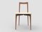 Sedia moderna Linea 636 grigia in pelle e legno di Collector Studio, Immagine 2