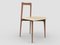 Modern Linea 636 Grey Chair in Leather and Wood by Collector Studio 1