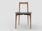 Modern Linea 645 Grey Chair in Leather and Wood by Collector Studio 2