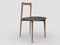 Modern Linea 645 Grey Chair in Leather and Wood by Collector Studio 1