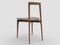 Sedia moderna Linea 646 grigia in pelle marrone e legno di Collector Studio, Immagine 3