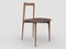 Modern Linea 646 Grey Chair in Brown Leather and Wood by Collector Studio 1