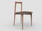 Sedia moderna Linea 646 grigia in pelle marrone e legno di Collector Studio, Immagine 1