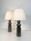 Lámparas de mesa de pino teñido de Uno & Östen Kristiansson para Luxus, años 60. Juego de 2, Imagen 14