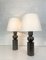 Lámparas de mesa de pino teñido de Uno & Östen Kristiansson para Luxus, años 60. Juego de 2, Imagen 7
