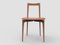 Modern Linea 662 Grey Chair in Brown Leather and Wood by Collector Studio 2