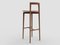 Modern Linea 615 Grey Bar Chair in Red Leather and Wood by Collector Studio, Image 3