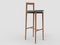 Modern Linea 622 Grey Bar Chair in Black Leather and Wood by Collector Studio, Image 1