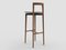 Modern Linea 622 Grey Bar Chair in Black Leather and Wood by Collector Studio, Image 3