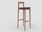 Chaise de Bar Linea 625 Moderne en Cuir Rouge et Bois par Collector Studio 1