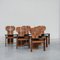 Mid-Century Italian Africa Dining Chairs by Afra and Tobia Scarpa, 1975, Set of 6 2