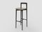 Modern Linea 632 Grey Bar Chair in Green Leather and Black Oak Wood by Collector Studio, Image 1