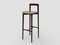 Modern Linea 632 Grey Bar Chair in Green Leather and Dark Oak Wood by Collector Studio, Image 1