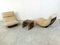 Marsala Lounge Chairs with Tables by Michel Ducaroy for Ligne Roset, 1970s, Set of 5 5