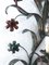 Large Romantic Wrought Iron Flower Sconces, 1940s, Set of 2, Image 9