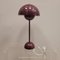 Burgunderrote Flowerpot Tischlampe von Verner Panton 15