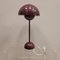Lámpara de mesa Flowerpot en color burdeos de Verner Panton, Imagen 15