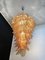 Large Italian Murano Felci Glass Spiral Chandelier in Amber Glasses, 1990s 6