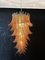 Large Italian Murano Felci Glass Spiral Chandelier in Amber Glasses, 1990s 4