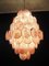 Large Vintage Italian Murano Chandelier with Pink Alabaster Disks, 1990s 11