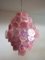 Large Vintage Italian Murano Chandelier with Pink Alabaster Disks, 1990s, Image 2