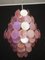 Large Vintage Italian Murano Chandelier with Pink Alabaster Disks, 1990s 3