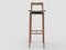 Modern Linea 645 Grey Bar Chair in Black Leather and Wood by Collector Studio, Image 2