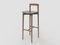 Modern Linea 645 Grey Bar Chair in Black Leather and Wood by Collector Studio, Image 1